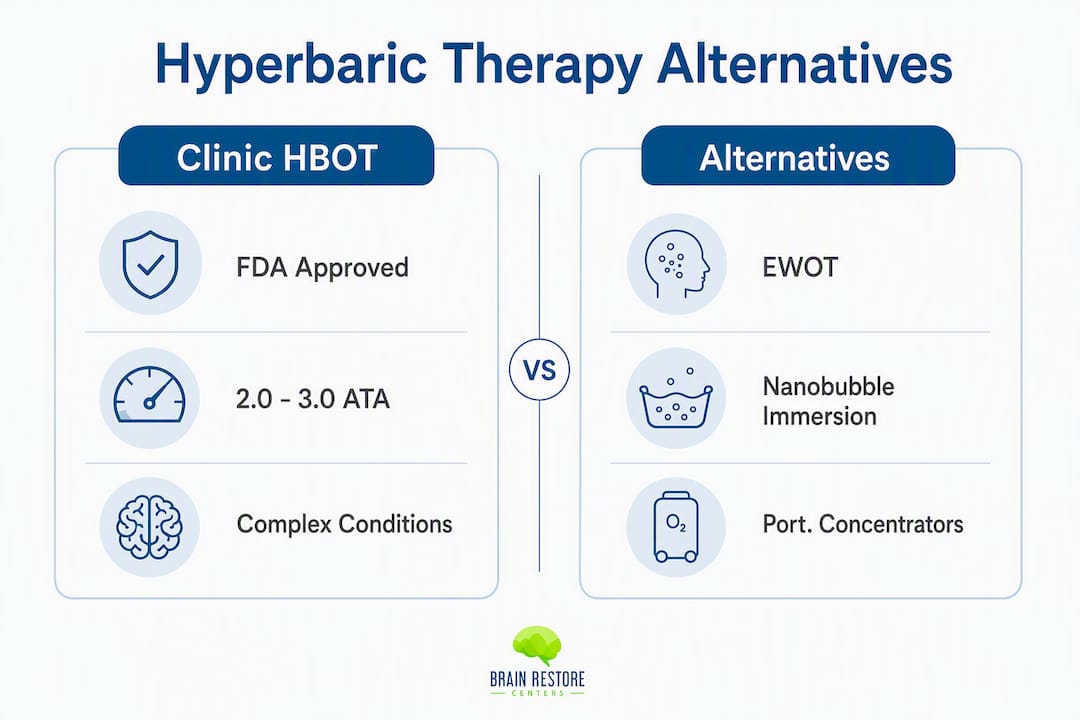 Comparison infographic of hyperbaric therapy options
