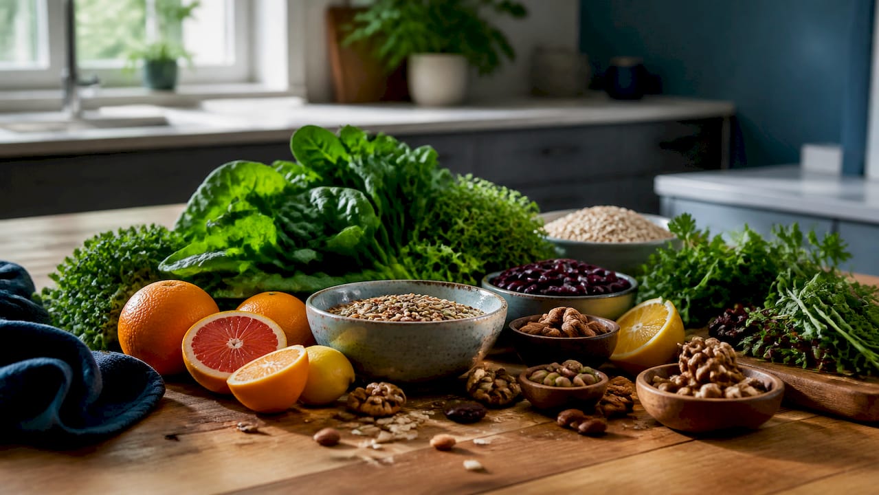 Nutrient-rich foods supporting thyroid health