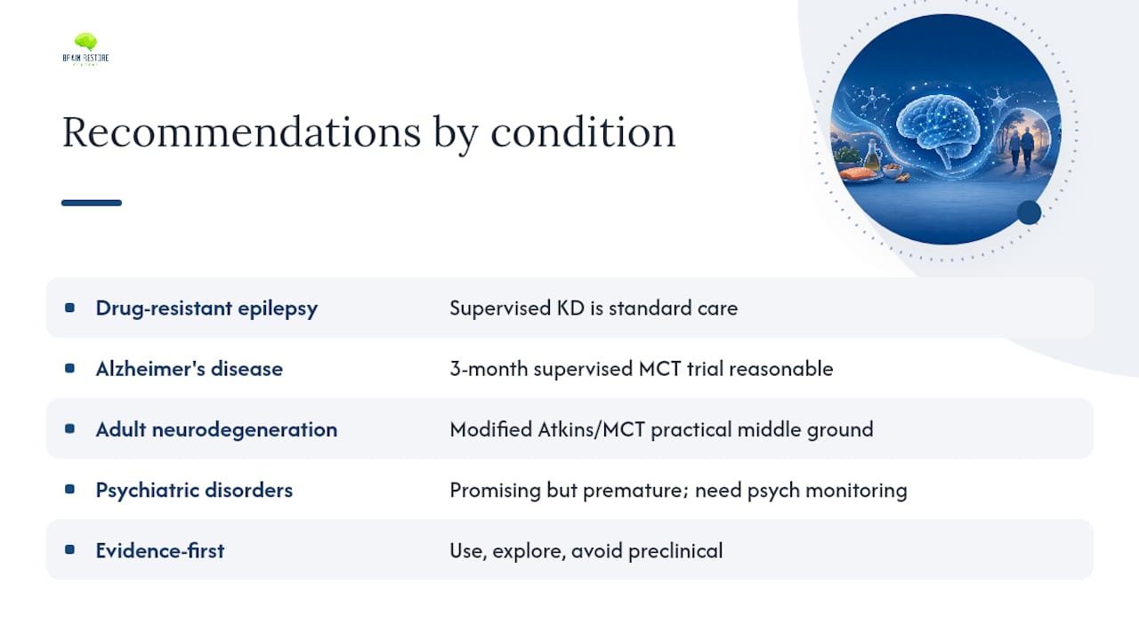 What the evidence actually demands from clinicians and patients — overview diagram