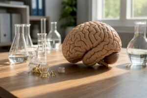 Brain model with oxidative stress props