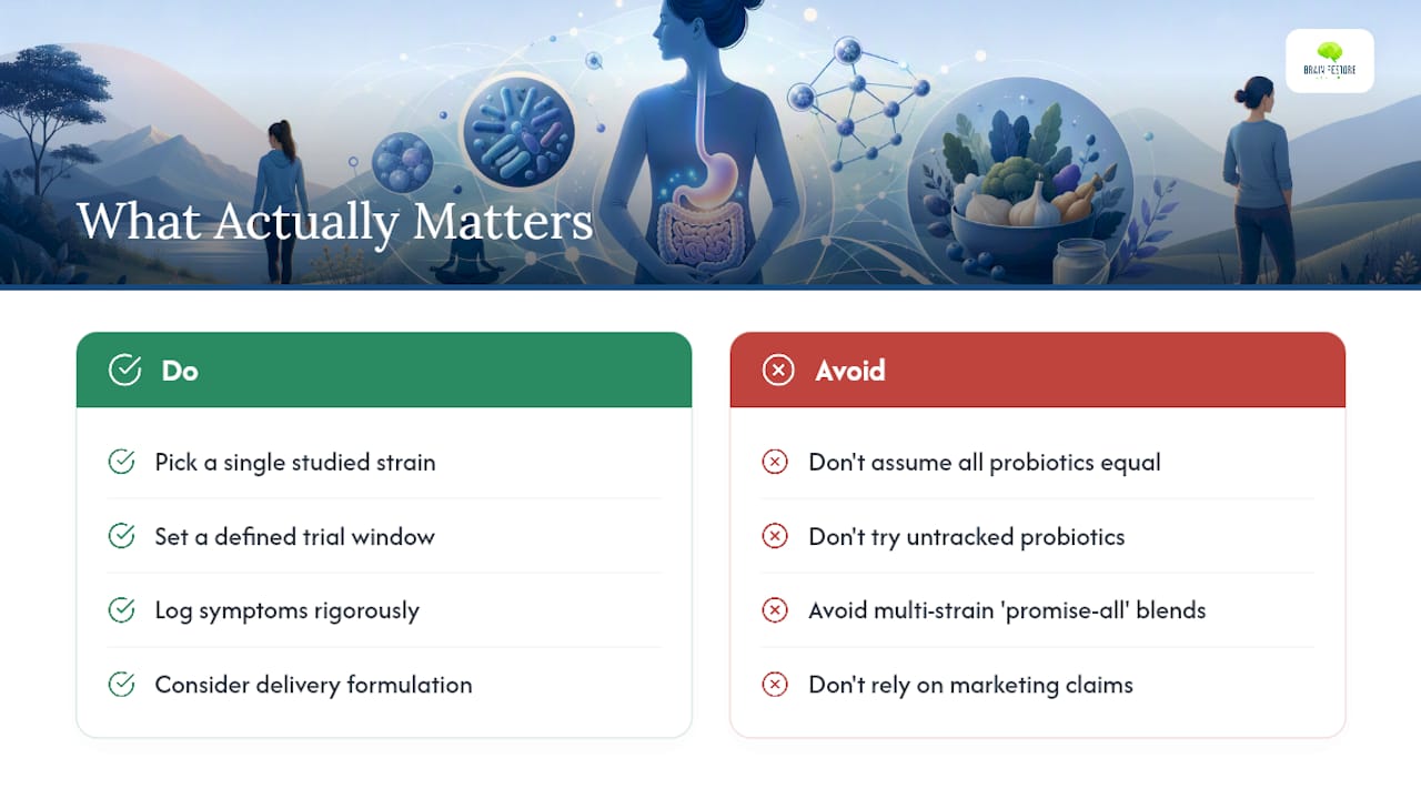 Comparison of probiotic strains impacting gastroparesis