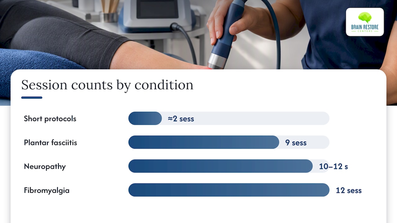 Evidence-backed session ranges by condition — overview diagram