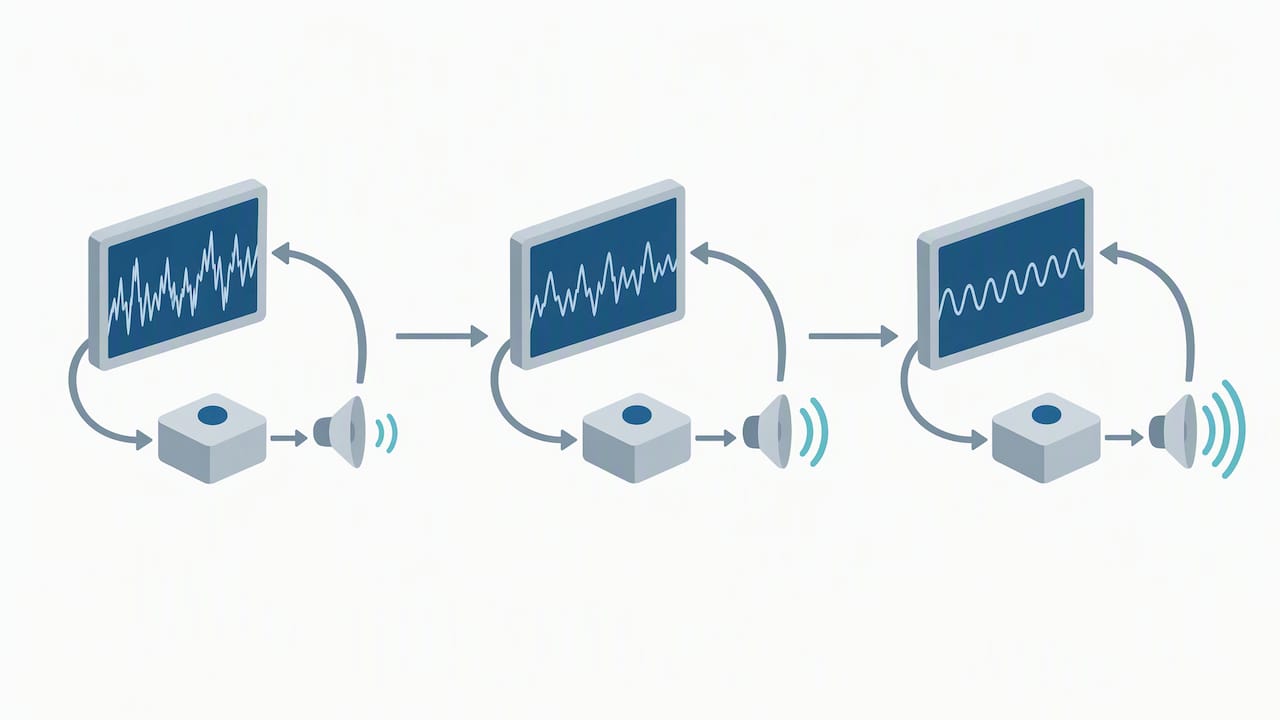 EEG feedback loop with steadier repeated brainwave patterns